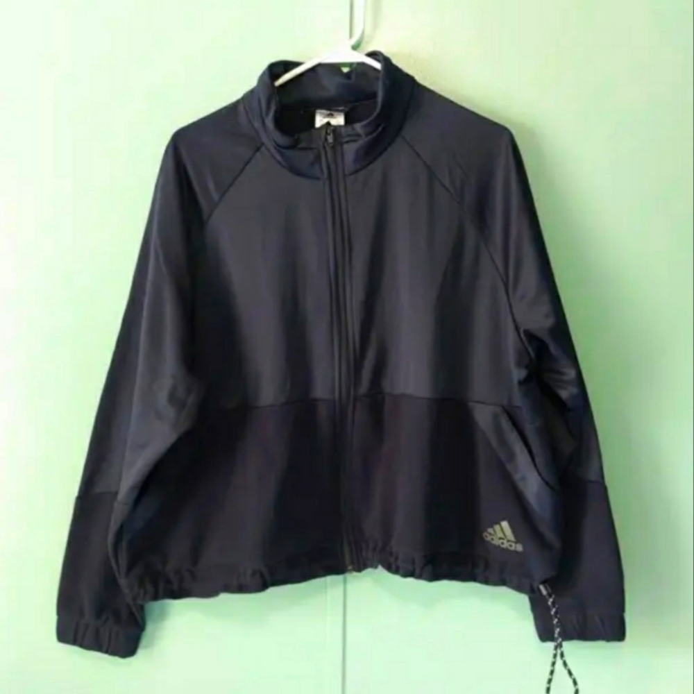 Woman's plus size Adidas 1× zip up crop hoodie